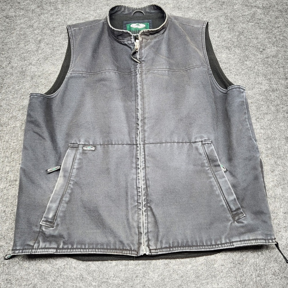 Arborwear Mens Canvas Fleece Lined Utility Workwear Vest Black Large Arborist